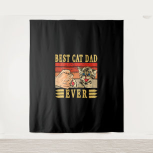 Best Cat Dad Ever Cat Dad Fathers Day Birthday Tapestry