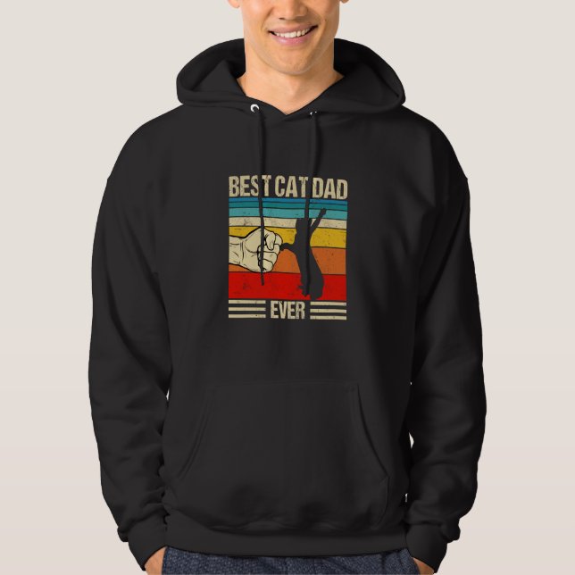 Best Cat Dad Ever Cat Dad Father's Day Hoodie (Front)