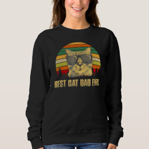 Best Cat Dad Ever Cat Daddy Father Day Vintage Sweatshirt