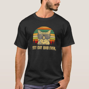 Best Cat Dad Ever Cat Daddy Father Day Vintage T-Shirt