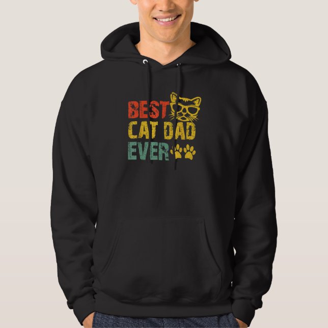 Best Cat Dad Ever  Cat Daddy Fathers Day 2023 1 Hoodie (Front)