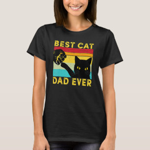 Best Cat Dad Ever Cat Daddy Fist Bump Fathers Day T-Shirt