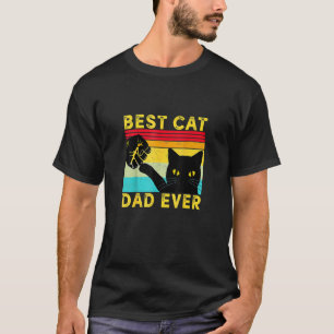 Best Cat Dad Ever Cat Daddy Fist Bump Vintage Fath T-Shirt