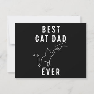 Best Cat Dad Ever Cat Daddy Paw Fist Bump Meow Thank You Card