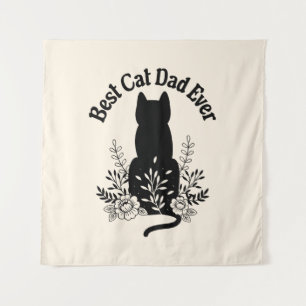 Best Cat Dad Ever Cat Lover Gift Tapestry