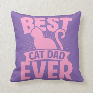 Best Cat Dad Ever - Cat Silhouette Cushion