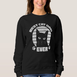Best Cat Dad Ever Cats Retro Vintage Sweatshirt