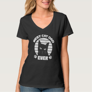 Best Cat Dad Ever Cats Retro Vintage T-Shirt