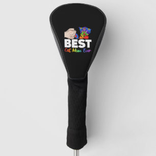 Best Cat Dad Ever Colourful Rainbow Mother's Day Golf Head Cover