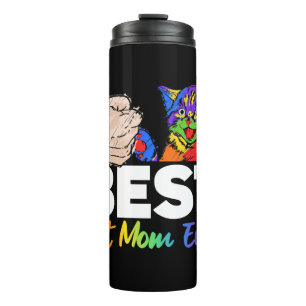 Best Cat Dad Ever Colourful Rainbow Mother's Day Thermal Tumbler