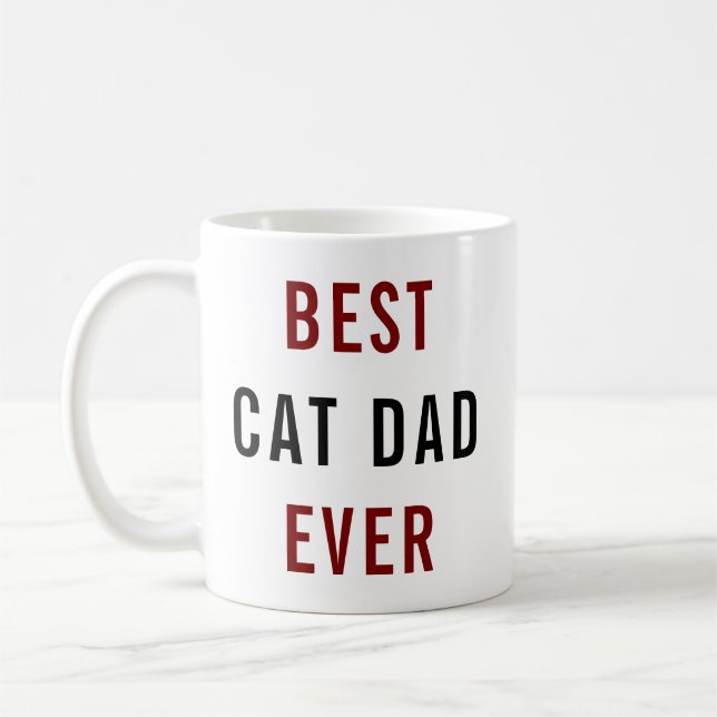 Best Cat Dad Ever | Custom Father’s Day Coffee Mug (Left)