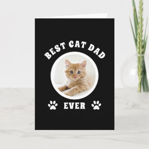 Best Cat Dad Ever Custom Photo Personalised Card