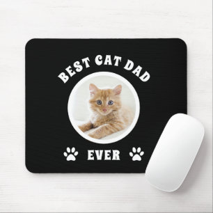 Best Cat Dad Ever Custom Photo Personalised Mouse Mat