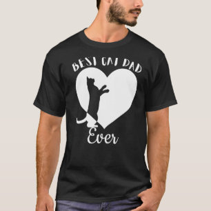 Best Cat Dad Ever Cute Black Cats Vintage White He T-Shirt
