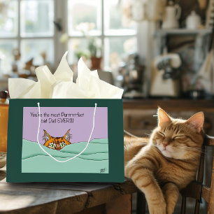 Best Cat Dad Ever! Father Day Large Gift Bag