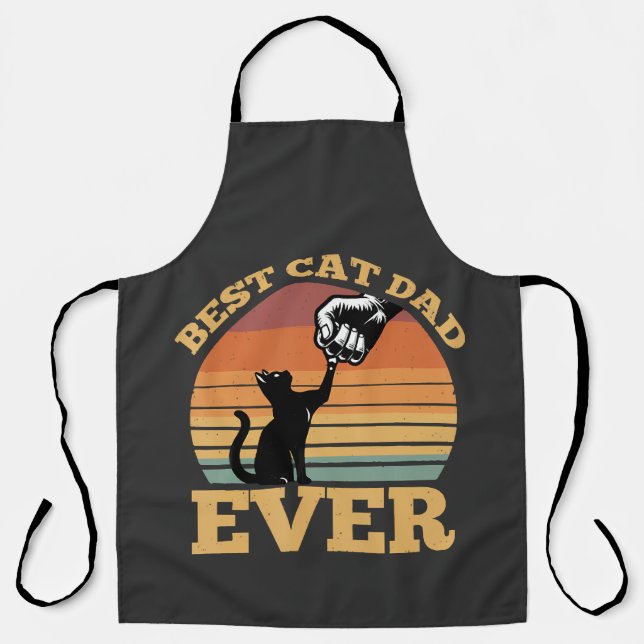 Best Cat Dad Ever Fathers Day Apron (Front)