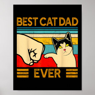 Best Cat Dad Ever Father's Day Gift Cat Daddy For Poster