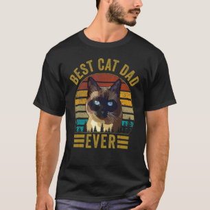 Best Cat Dad Ever Fathers Day Siamese Cat T-Shirt