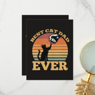 Best Cat Dad Ever Fathers Day Thank You Card