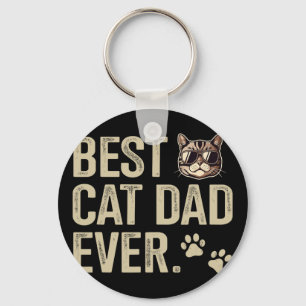 Best Cat Dad Ever For Fathers Day Birthday Christm Key Ring