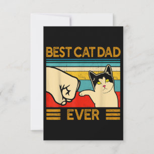 Best Cat Dad Ever Funny Cat Daddy Card