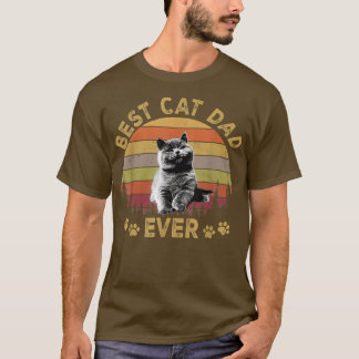 Best Cat Dad Ever Funny Cat Daddy Father Day 2022 T-Shirt