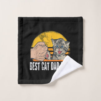 Best Cat Dad Ever | Funny Cat Daddy Father Gift Wash Cloth