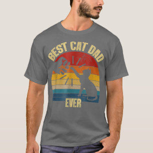 Best Cat Dad Ever Funny Cat Daddy Father Vintage G T-Shirt