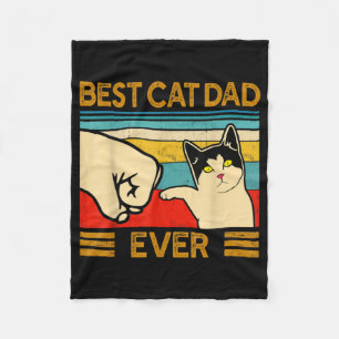 Best Cat Dad Ever Funny Cat Daddy Fleece Blanket
