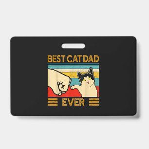 Best Cat Dad Ever Funny Cat Daddy ID Badge