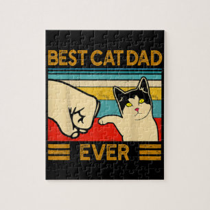 Best Cat Dad Ever Funny Cat Daddy Jigsaw Puzzle