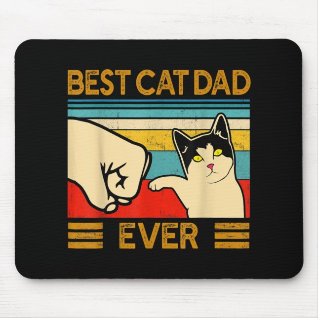 Best Cat Dad Ever Funny Cat Daddy Mouse Mat (Front)