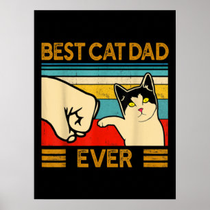 Best Cat Dad Ever Funny Cat Daddy Poster