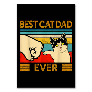 Best Cat Dad Ever Funny Cat Daddy Table Number