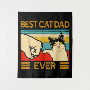 Best Cat Dad Ever Funny Cat Daddy Tapestry