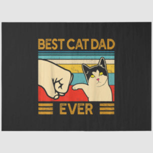 Best Cat Dad Ever Funny Cat Daddy Tissue Paper