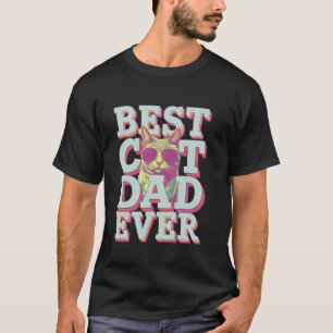 Best Cat Dad Ever Funny Cat Meme T-Shirt