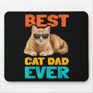 Best Cat Dad Ever Funny Cat Owner Tabby Birthday F Mouse Mat