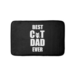 Best Cat Dad Ever, Funny Cat Shirt, Cat Dad Shirt, Bath Mat