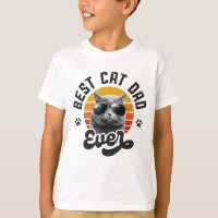 Best Cat Dad Ever Funny Daddy Father's Day Retro V