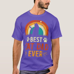 Best Cat Dad Ever Funny Kitty Cat Lover Pet Paw Fa T-Shirt