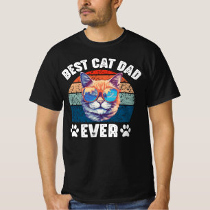 Best Cat Dad Ever Funny kitty Face Cats Father T-Shirt