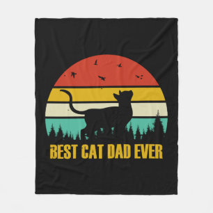 Best Cat Dad ever Geschenk Fleece Blanket