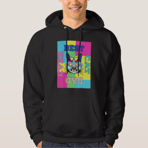 Best Cat Dad Ever Lively Colours Cat Eyeglass Desi Hoodie