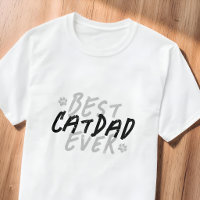 Best Cat Dad Ever Modern Black and Grey Grunge