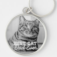 Best Cat Dad Ever Modern Custom Pet Photo