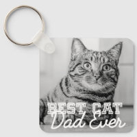 Best Cat Dad Ever Modern Custom Pet Photo