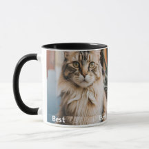 Best Cat Dad Ever Modern Custom Photo and Cat Name