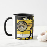Best Cat Dad Ever Modern Custom Photo and Cat Name