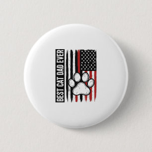 Best Cat Dad Ever Patriotic Paw Flag Design_1 6 Cm Round Badge
